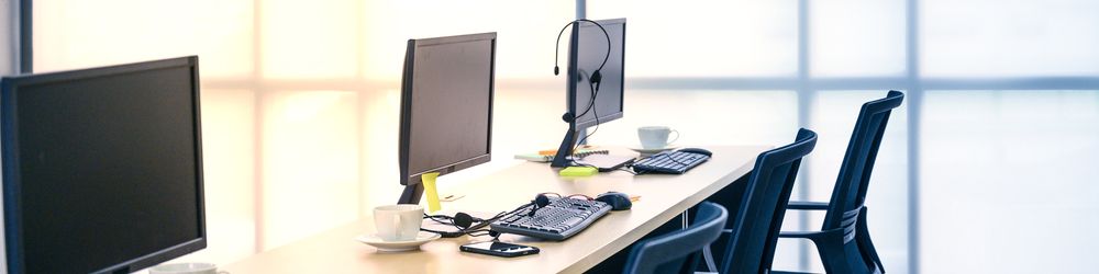 Row of desks